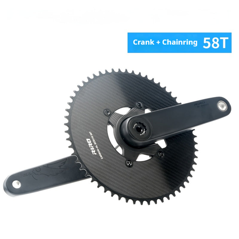 Load image into Gallery viewer, RIRO SL06 Carbon Fiber Crankset with TC4 Titanium 24mm Spindle 346g Compatible with all Shimano bottom bracket
