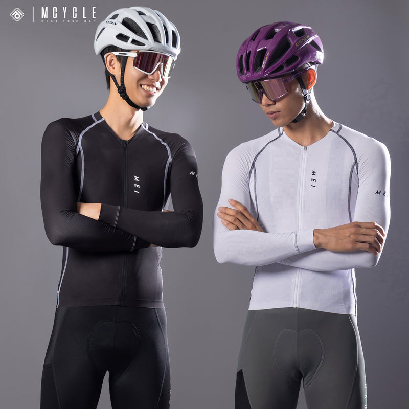 Load image into Gallery viewer, Mcycle Solid Color Pro Men&#39;s Long Sleeve Cycling Jersey MY341
