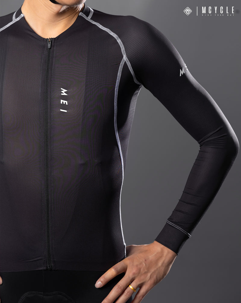 Load image into Gallery viewer, Mcycle Solid Color Pro Men&#39;s Long Sleeve Cycling Jersey MY341
