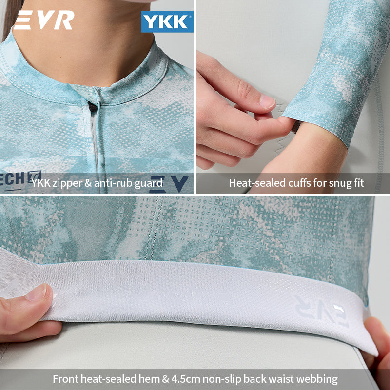 Load image into Gallery viewer, EVR TECH Women's Long‑Sleeve Cycling Jersey Lycra Quick‑Dry UPF50+ Road Bike Top 2620
