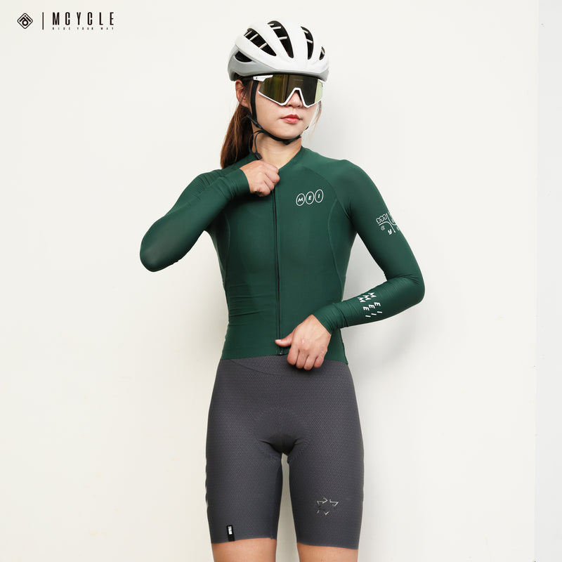Load image into Gallery viewer, Mcycle Solid Color Women&#39;s Long Sleeve Cycling Jersey Anti UV 50+ MY356W
