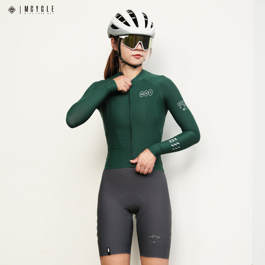 Mcycle Solid Color Women's Long Sleeve Cycling Jersey Anti UV 50+ MY356W