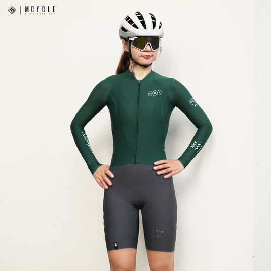 Mcycle Solid Color Women's Long Sleeve Cycling Jersey Anti UV 50+ MY356W
