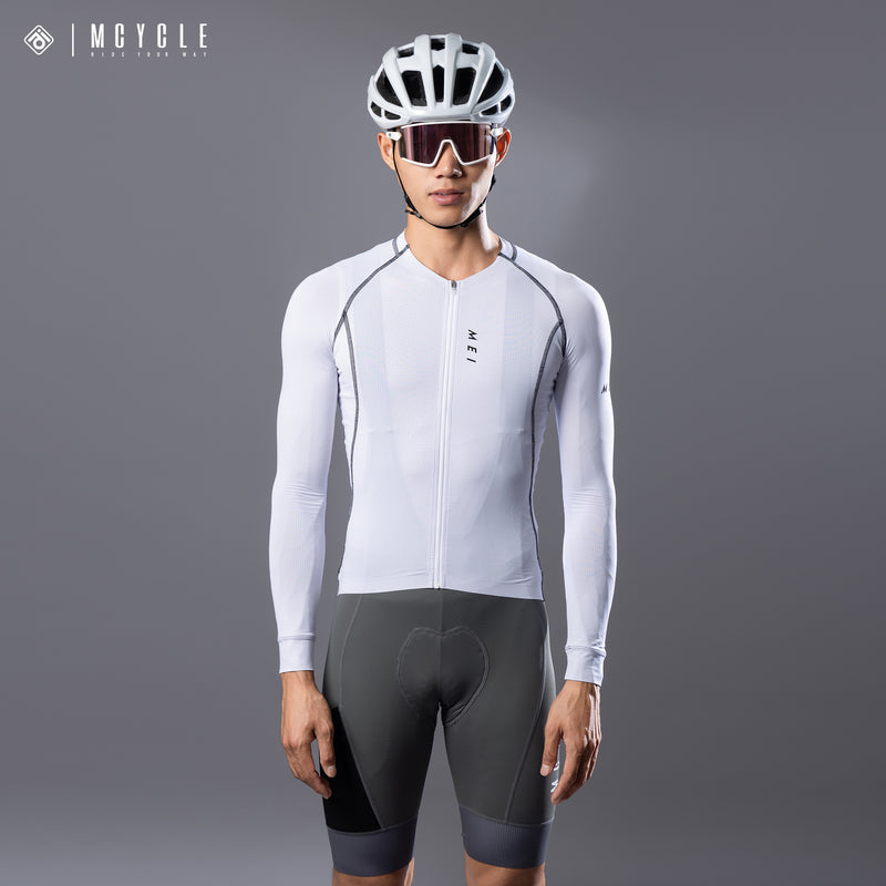 Load image into Gallery viewer, Mcycle Solid Color Pro Men&#39;s Long Sleeve Cycling Jersey MY341

