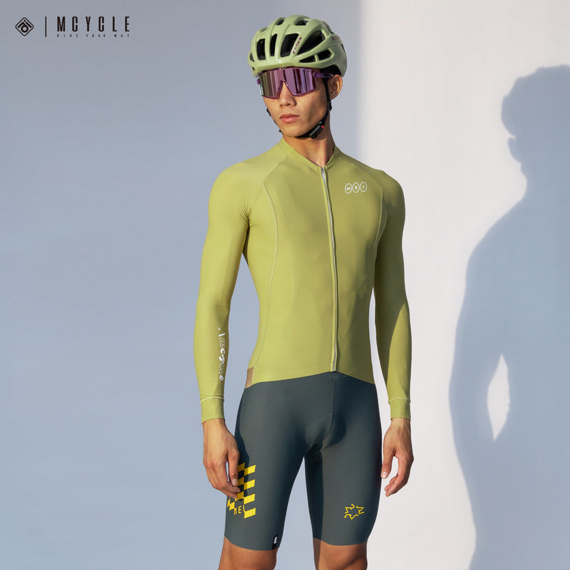 Load image into Gallery viewer, Mcycle Solid Color Men&#39;s Long Sleeve Cycling Jersey Anti UV 50+ MY356
