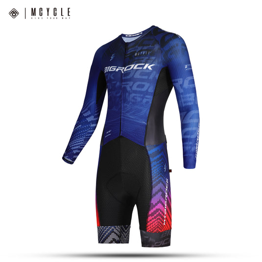 Mcycle Bigrock Men's  Long Sleeve Skinsuit with Italy Elastic Interfac Pad MY369