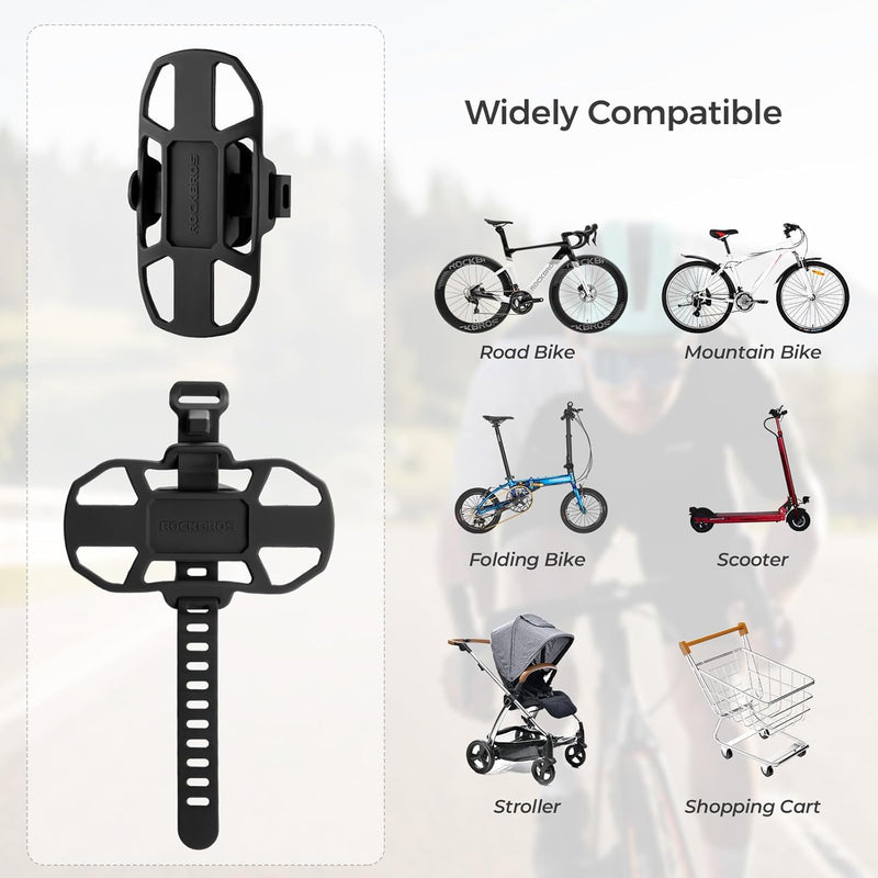 Load image into Gallery viewer, ROCKBROS Mobile Phone Holder Silicone Quick Release Road Bike Bicycle Driving Mobile Phone Holder 250015001
