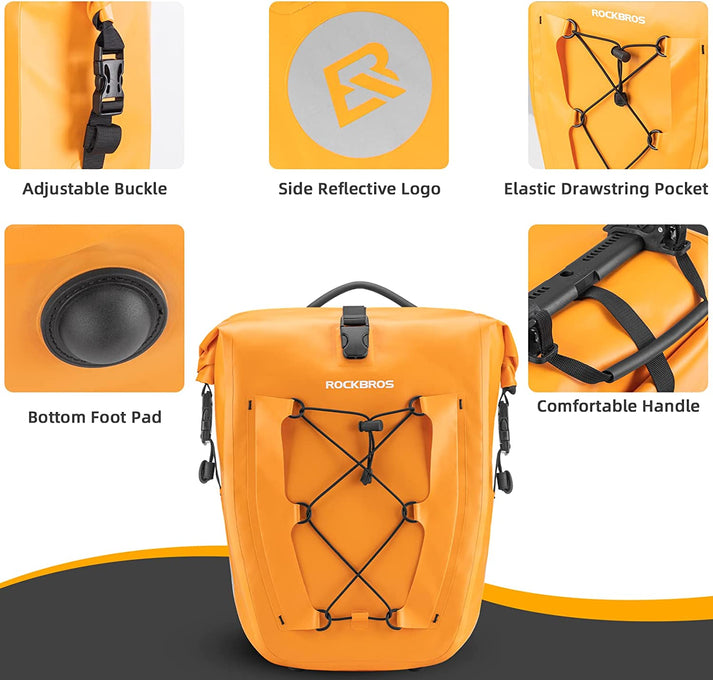 Load image into Gallery viewer, ROCKBROS Bike Pannier 27L Bicycle Rear Seat Carrier Waterproof Bag AS002
