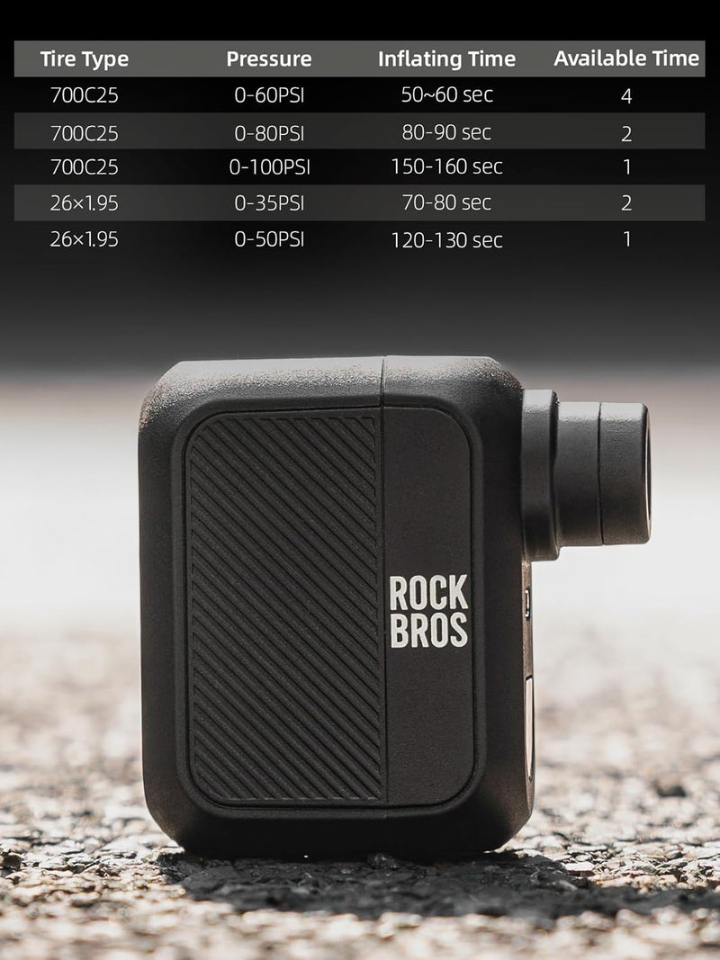 Load image into Gallery viewer, ROCKBROS Electric Mini Bike Pump 100PSI Air Inflator Bicycle Pump AS110
