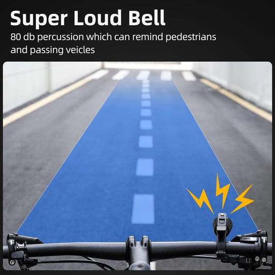 ROCKBROS Bike Bell Classic Bicycle Bell Mountain Bike Bells with Loud Sound and Fit for 0.87-1.25in/22.2-31.8mm Bicycle Handlebars