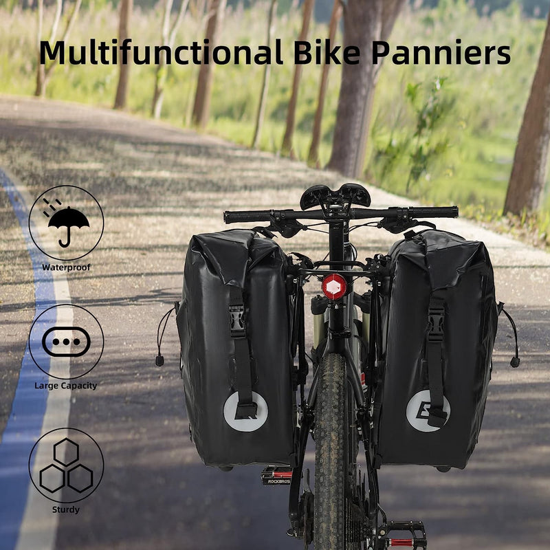 Load image into Gallery viewer, ROCKBROS Bike Pannier 27L Bicycle Rear Seat Carrier Waterproof Bag AS002
