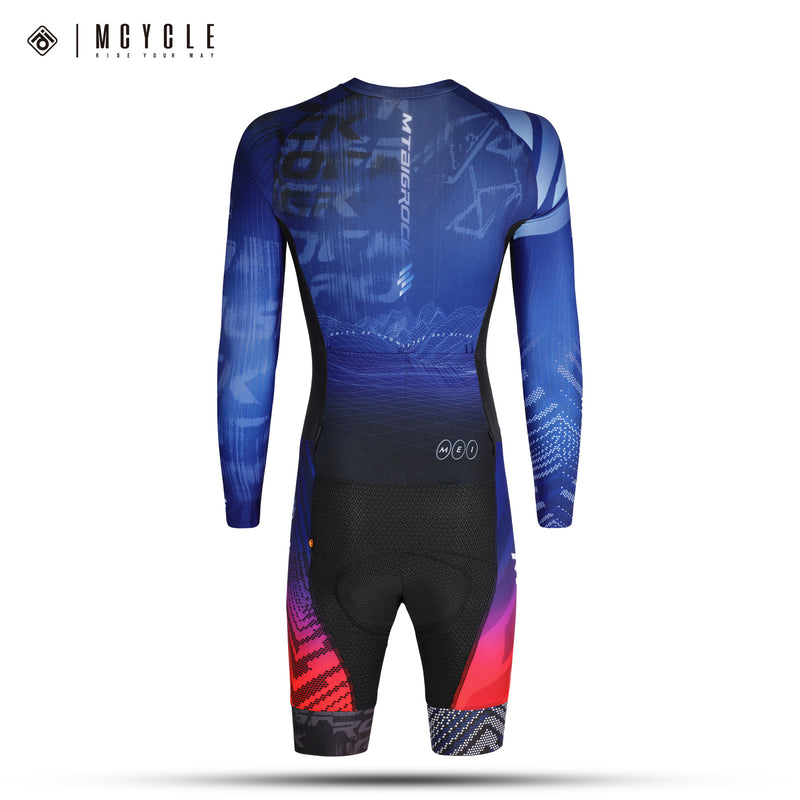 Load image into Gallery viewer, Mcycle Bigrock Men&#39;s  Long Sleeve Skinsuit with Italy Elastic Interfac Pad MY369
