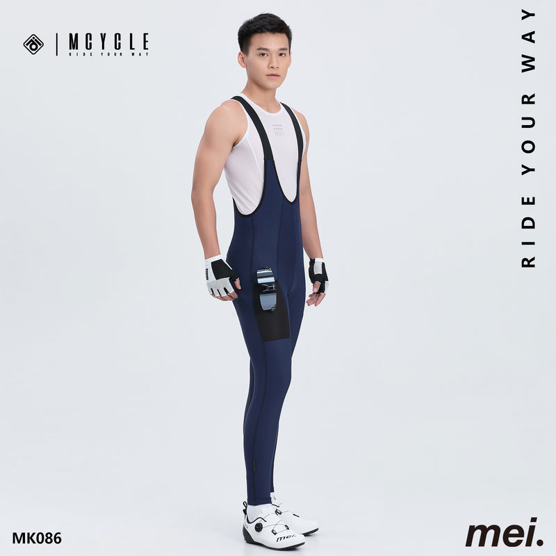 Load image into Gallery viewer, Mcycle Men&#39;s Cycling Thermal Bib Tight with Pocket MK086
