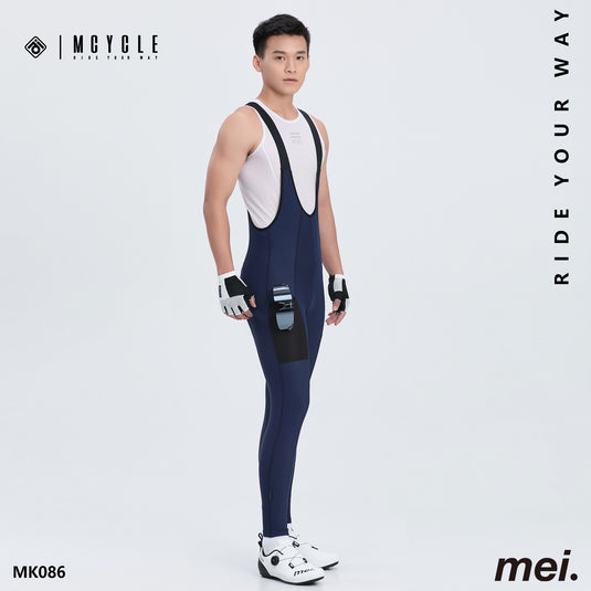 Mcycle Men's Cycling Thermal Bib Tight with Pocket MK086