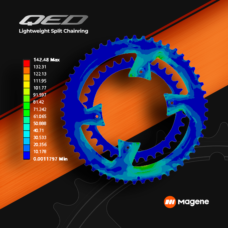 Load image into Gallery viewer, Magene QED Lightweight BCD110 Split Chainring
