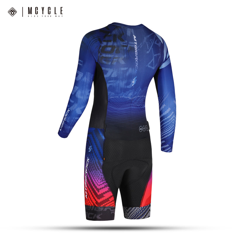 Load image into Gallery viewer, Mcycle Bigrock Men&#39;s  Long Sleeve Skinsuit with Italy Elastic Interfac Pad MY369
