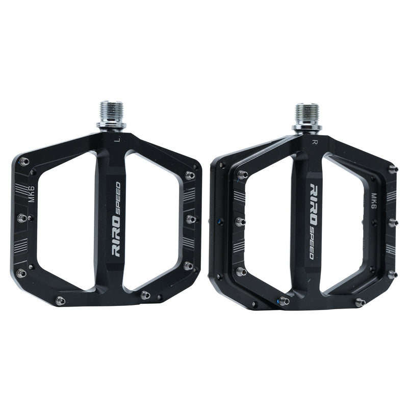 Load image into Gallery viewer, RIRO MK6 CNC Aluminum Flat Pedals | Mountain Bike / Folding Bike / Urban Commuter Pedals K60
