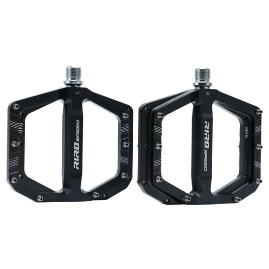 RIRO MK6 CNC Aluminum Flat Pedals | Mountain Bike / Folding Bike / Urban Commuter Pedals K60