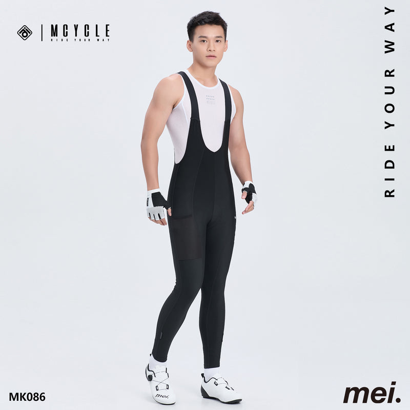 Load image into Gallery viewer, Mcycle Men&#39;s Cycling Thermal Bib Tight with Pocket MK086
