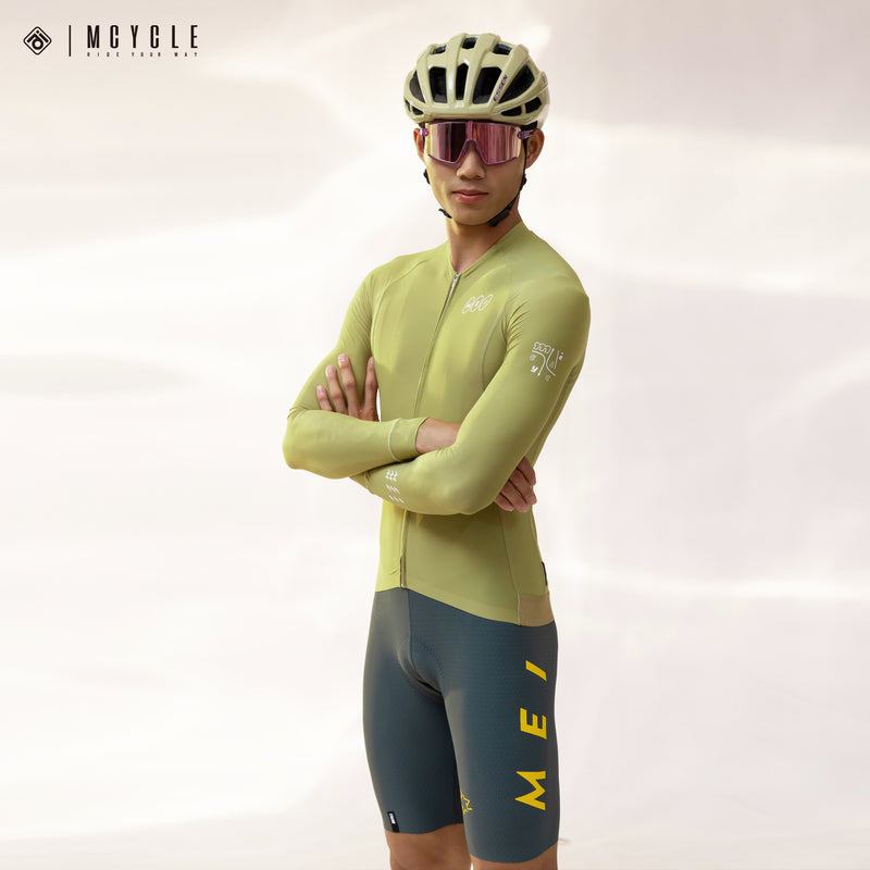 Load image into Gallery viewer, Mcycle Solid Color Men&#39;s Long Sleeve Cycling Jersey Anti UV 50+ MY356
