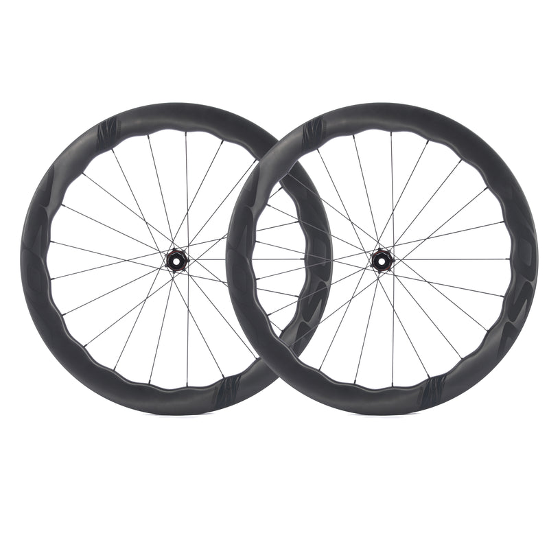 Load image into Gallery viewer, SCOM VOSO Lite Wave Carbon Wheels with Ceramic Bearings Disc Brake
