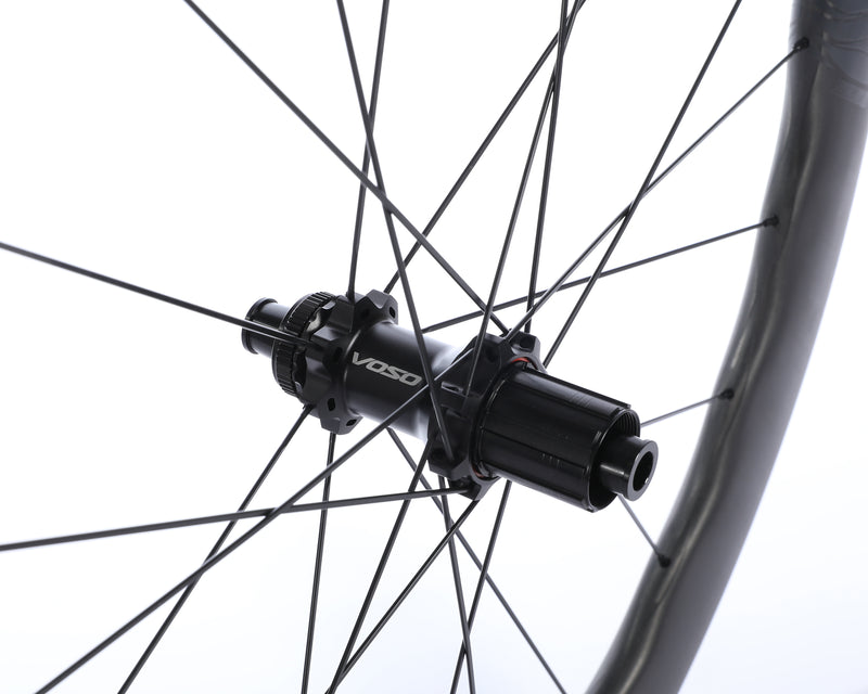 Load image into Gallery viewer, SCOM VOSO Lite Wave Carbon Wheels with Ceramic Bearings Disc Brake
