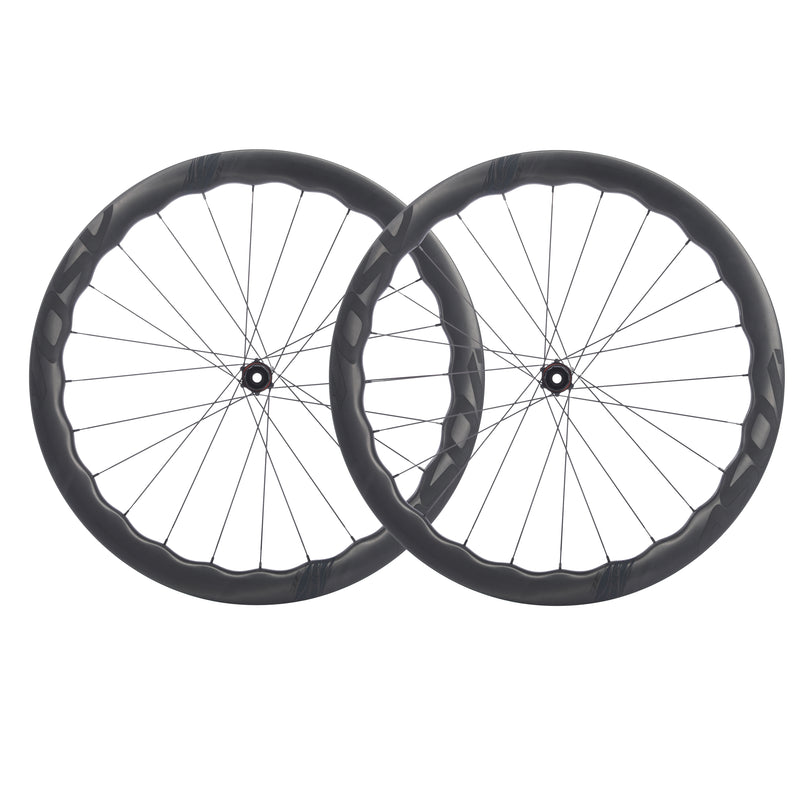 Load image into Gallery viewer, SCOM VOSO Lite Wave Carbon Wheels with Ceramic Bearings Disc Brake
