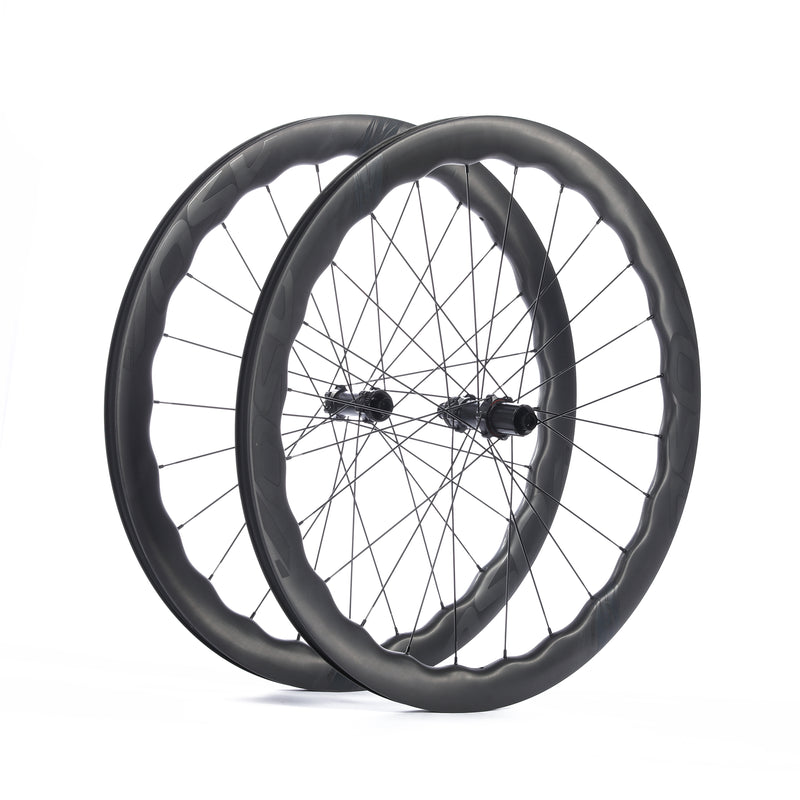 Load image into Gallery viewer, SCOM VOSO Lite Wave Carbon Wheels with Ceramic Bearings Disc Brake
