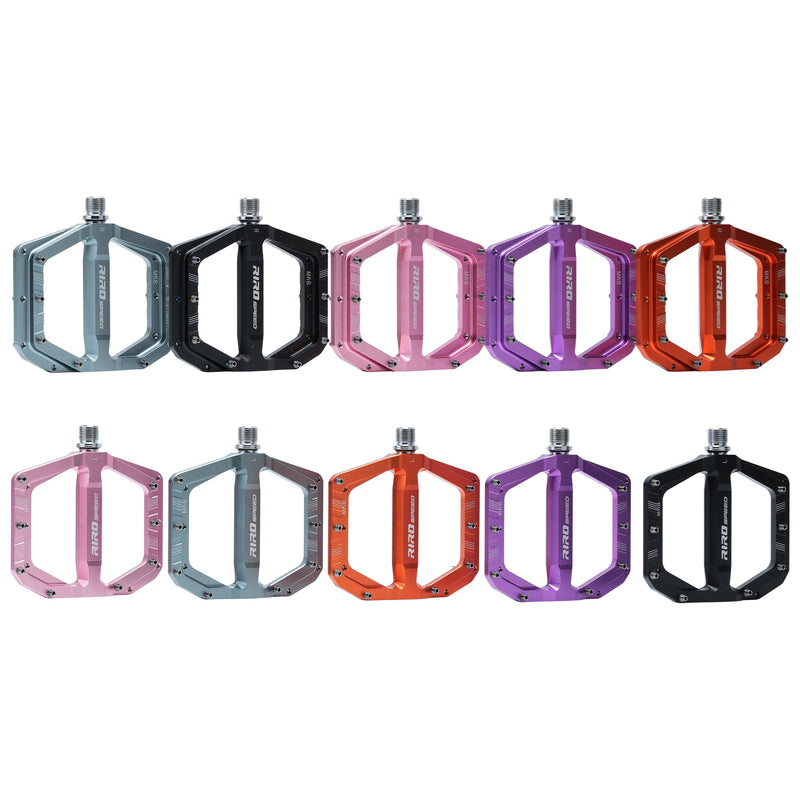 Load image into Gallery viewer, RIRO MK6 CNC Aluminum Flat Pedals | Mountain Bike / Folding Bike / Urban Commuter Pedals K60
