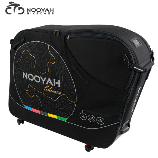 NOOYAH BK015 PRO Bike Travel Case No Remove Handlebar Bicycle Soft Bag with Stand Frame