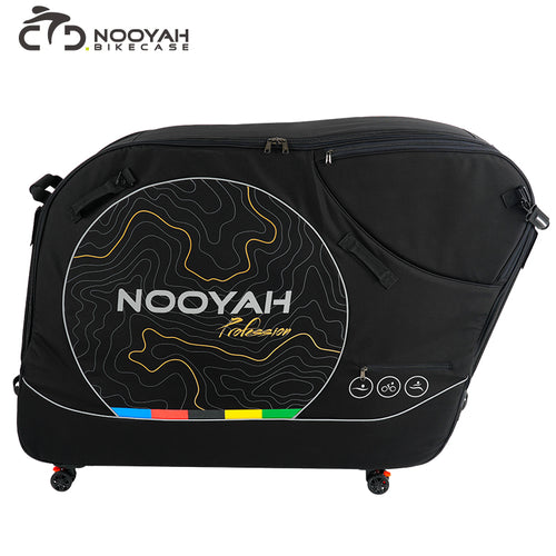 NOOYAH BK015 PRO Bike Travel Case No Remove Handlebar Bicycle Soft Bag with Stand Frame