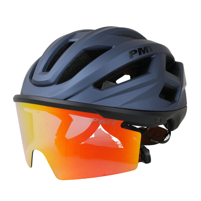 Load image into Gallery viewer, PMT Meedo 3 Cycling Helmet with Magnetic REVO Sunglasses
