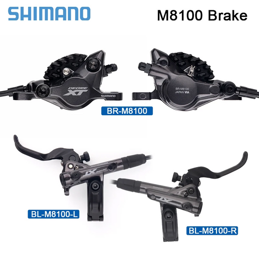 Shimano DEORE XT BR-M8100 2-PISTON Hydraulic Disc Brake Set