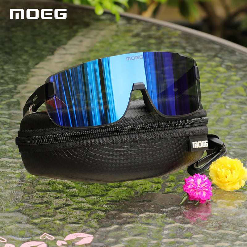 Load image into Gallery viewer, MOEG Cycling Sunglasses with Polarized REVO Lens MO9370
