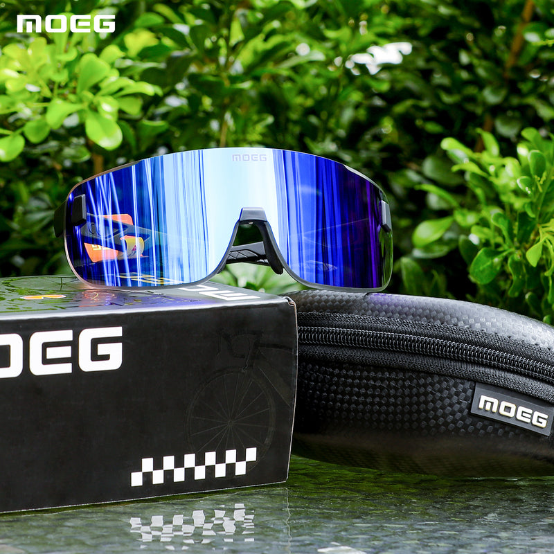 Load image into Gallery viewer, MOEG Cycling Sunglasses with Polarized REVO Lens MO9370
