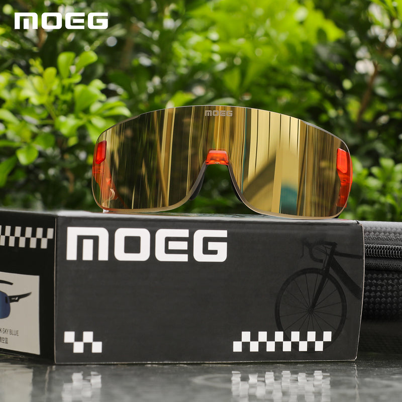 Load image into Gallery viewer, MOEG Cycling Sunglasses with Polarized REVO Lens MO9370

