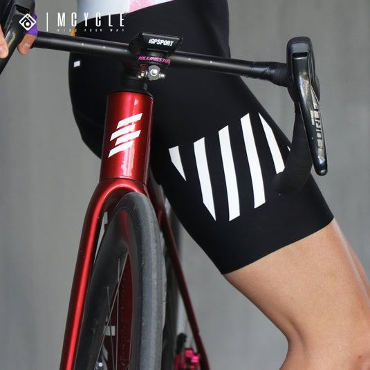Mcycle Women's Cycling Bib Shorts with Elastic Interface Pads MK077W