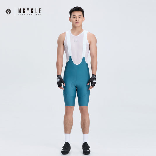 Mcycle Men's Cycling Bib Shorts with Elastic Interface Pads MK093