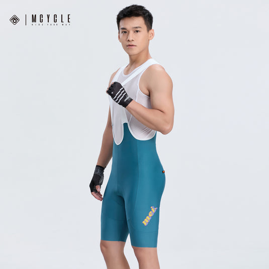 Mcycle Men's Cycling Bib Shorts with Elastic Interface Pads MK093