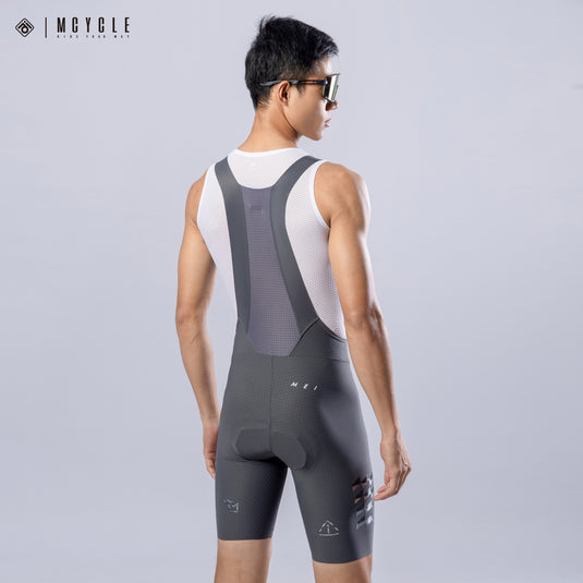 Mcycle Men's Cycling Bib Shorts with Elastic Interface Pads MK100