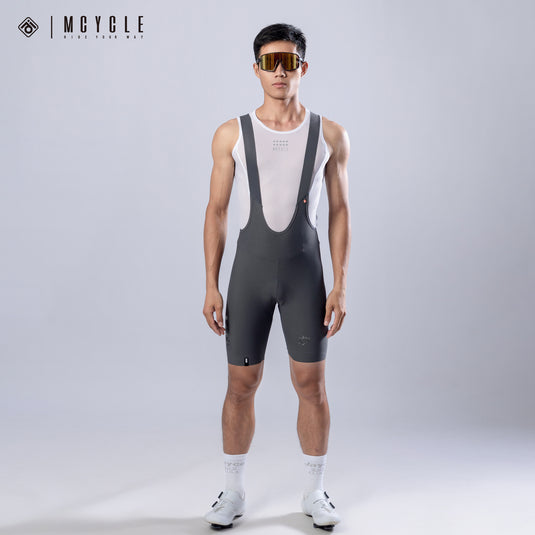 Mcycle Men's Cycling Bib Shorts with Elastic Interface Pads MK100