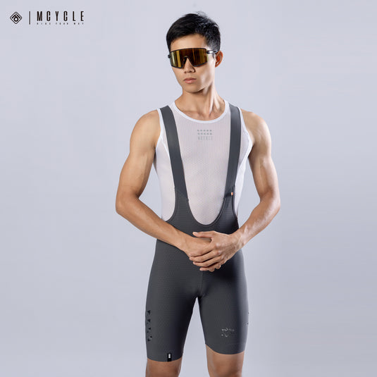 Mcycle Men's Cycling Bib Shorts with Elastic Interface Pads MK100