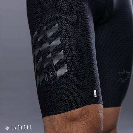 Mcycle Men's Cycling Bib Shorts with Elastic Interface Pads MK100