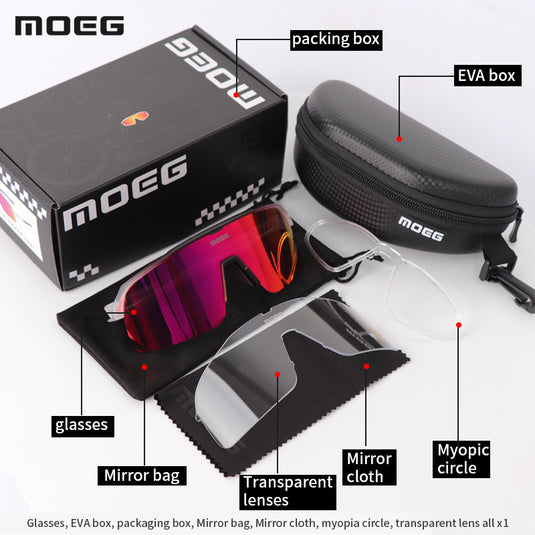 MOEG Cycling Semi-rimless Sunglasses MO916C
