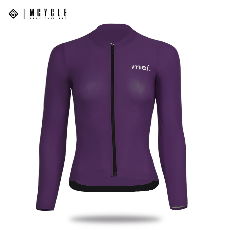 Load image into Gallery viewer, Mcycle Woman Solid Color Long Sleeve Cycling Jersey MY248W
