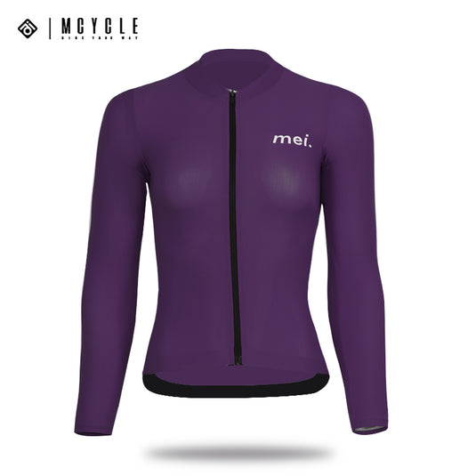 Mcycle Woman Solid Color Long Sleeve Cycling Jersey MY248W