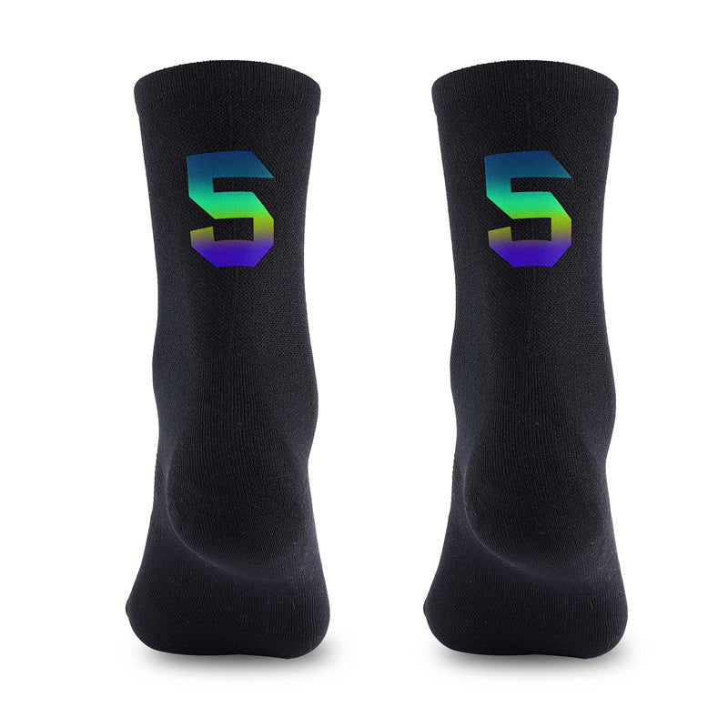 Load image into Gallery viewer, Reflective Digital Cycling Sports Socks
