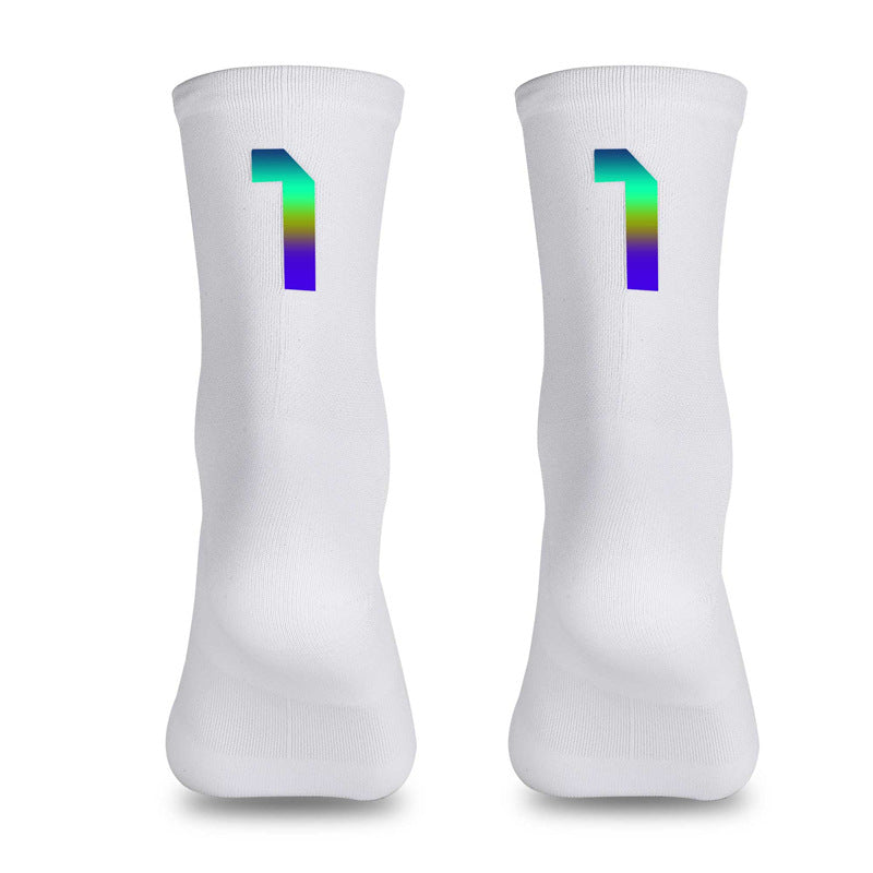 Load image into Gallery viewer, Reflective Digital Cycling Sports Socks
