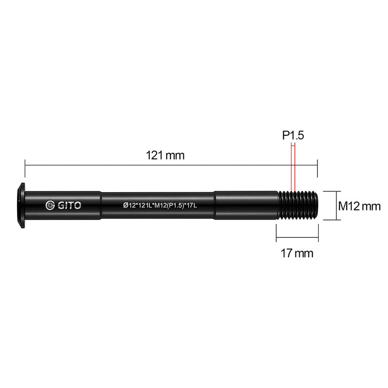 Load image into Gallery viewer, GITO Bicycle Universal Thru-Axle Diameter12 mm thread distance M1.5
