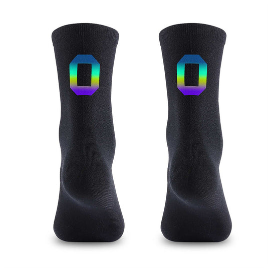 Reflective Digital Cycling Sports Socks